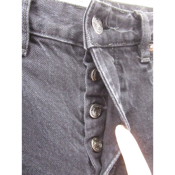 We The Free People Jeans 25 Straight High Rise Ripped Button Fly - Picture 2 of 11